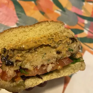 Crab cake sandwich