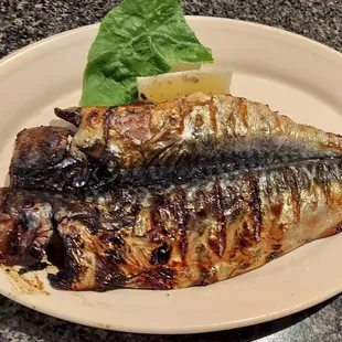 grilled fish on a plate
