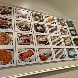 Picture of the menu items...