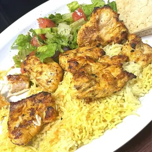 Fresh cook to order Chicken kabob.