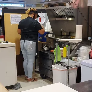 Rice coming from cooler