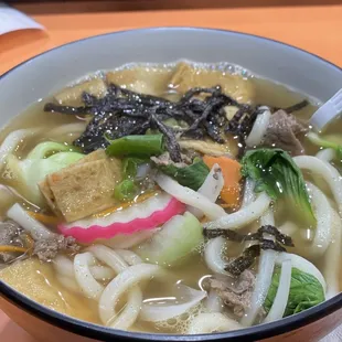 Beef udon soup