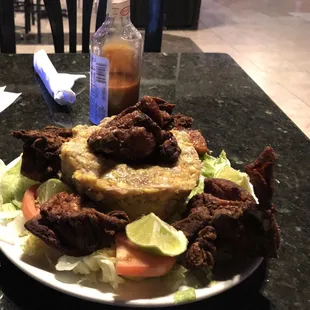 (Dry) chicken mofongo!