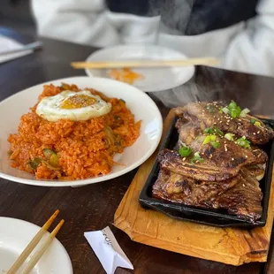 Kimchi fried rice &amp; Kalbi