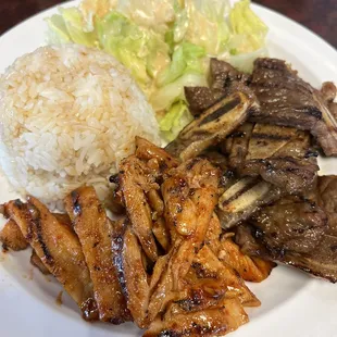 Spicy Chicken Teriyaki and Beef Combo