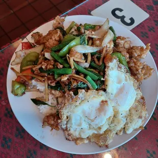 #64! With rice and egg!