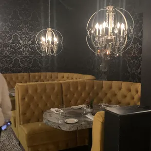 Seating is plush, very  comfortable and inviting