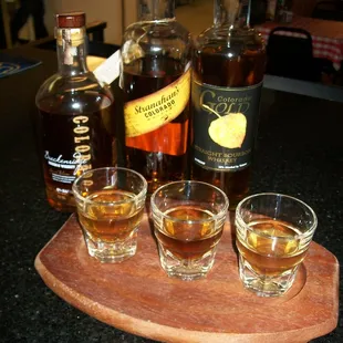 Colorado Whiskey Flight. We carry 9 Colorado distilled whiskeys and over 22 other whiskeys &amp; bourbons &amp; 4 flavored moonshine