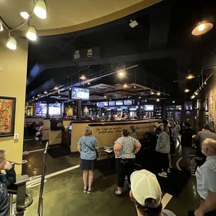 People that have been waiting for close to an hour with many tables open.