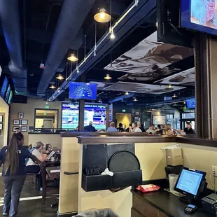 Bar and seating area