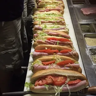 Prepping a catering order- don't forget that catering is available 7 days a week, please call by Saturday for Sunday/Monday orders!