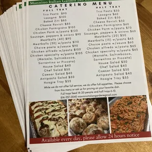 Updated catering menu- go to our website and see what we can do for you!  Give us 48 hours notice for any Sunday/Monday orders!
