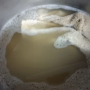 This is how they wipe down their tables. How dirty are those rags. I can't imagine what else is dirty or cross contaminate.