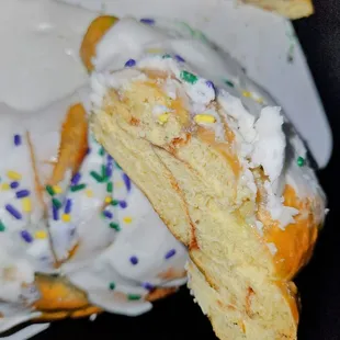 Traditional King Cake Slice