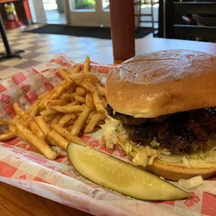 Double Cheeseburger and Fries