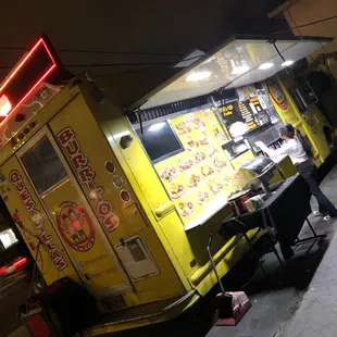 food truck at night