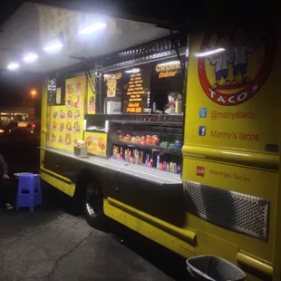 food truck at night