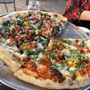 This yummy pizza almost disappeared before I could snap a picture.