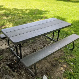 There's a picnic table if you want to eat it here