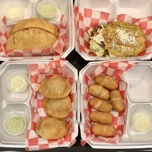 a variety of food items