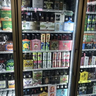 The selection of Michigan beer&apos;s filled three coolers. And, each time I come in, they have different ones available.