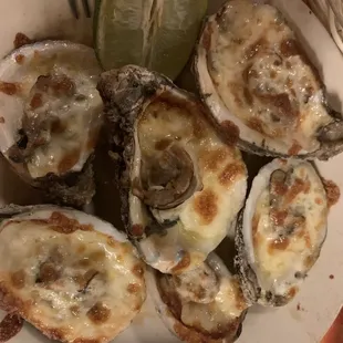 Grilled oysters