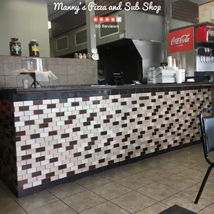 a view of the counter