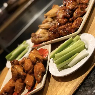 chicken wings and fried chicken