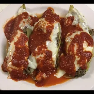 Stuffed banana peppers
