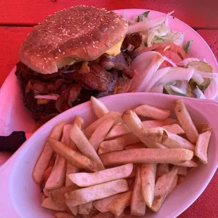 Bacon cheese burger!  So good