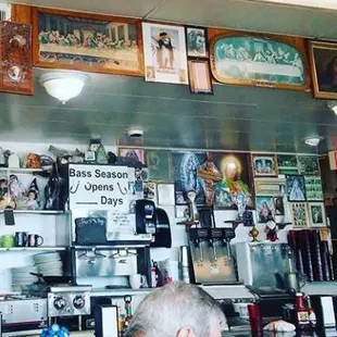 Across the counter