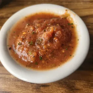 a bowl of salsa