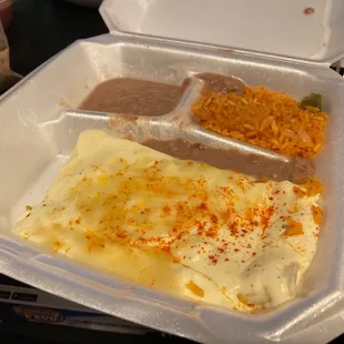Spinach enchiladas subbed flour tortillas