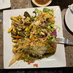 Blackened Salmon with avocado salad