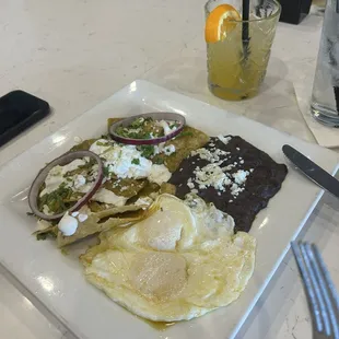 Chilaquiles with a Cadillac margarita