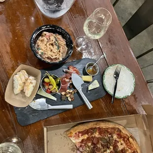 Food from the market including Pasta Bowl