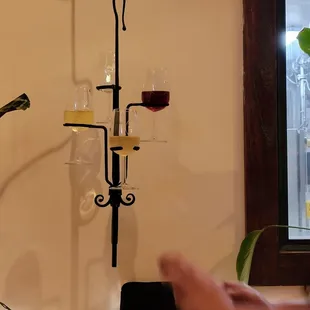 Everyone needs a wine chandelier in their life.