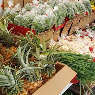 Wide variety of fresh produce, much of it locally grown.