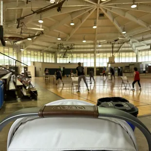 Indoor gym with fitness classes