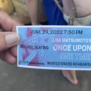 Tickets to Lisa Matsumoto's  Once Upon One Time! Running from June 30 - July 10, 2022