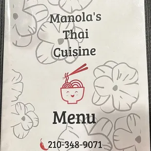 Menu cover