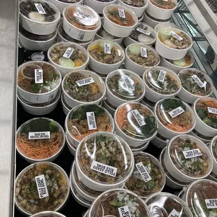 Various to-go bowls