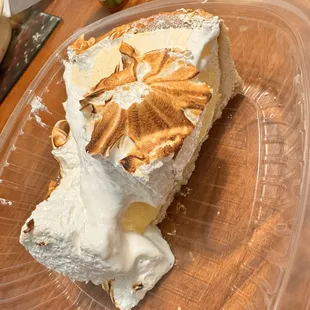 Slice of Lemon meringue pie