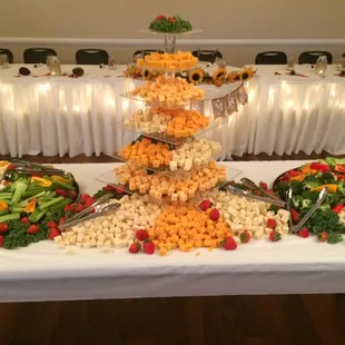 a display of food