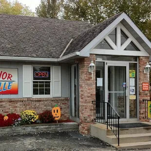 the front of the restaurant