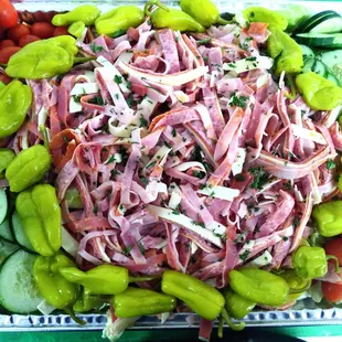 A large Italian Salad, ordered by a customer of our catering division.