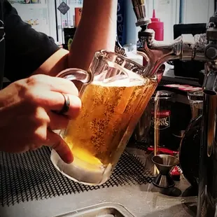 We have drafts, spirits and a six pack shop!