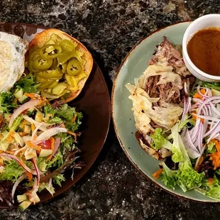 Smash Burger &amp; Shortrib, Side Salads, Great!