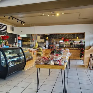 the interior of a bakery