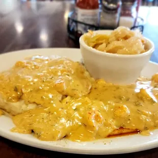 smothered grilled redfish, the best dish!!!